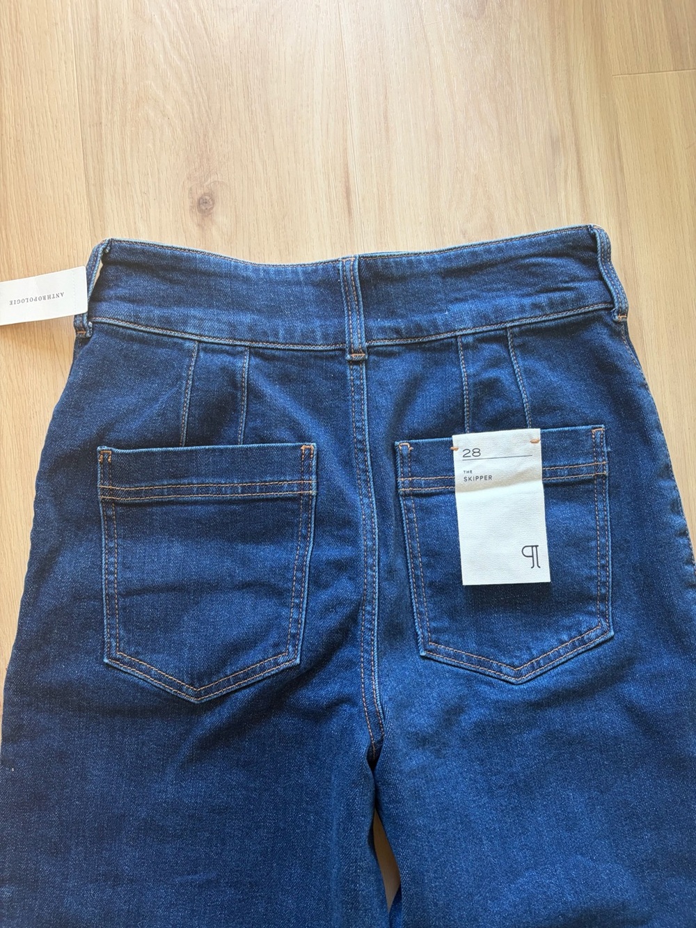 NWT Anthropologie Pilcro Wide-Leg Women’s Jeans The Skipper in Dark Blue - Picture 6 of 7